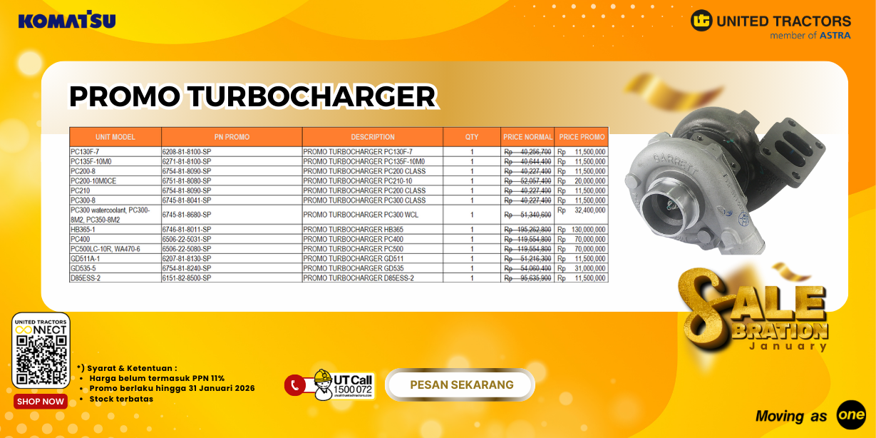 SPECIAL PROMO TURBOCHARGER
